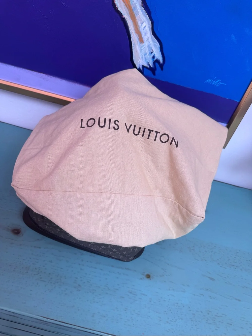 Vintage Louis Vuitton Monogram Mini Lin Montaoursis Backpack.